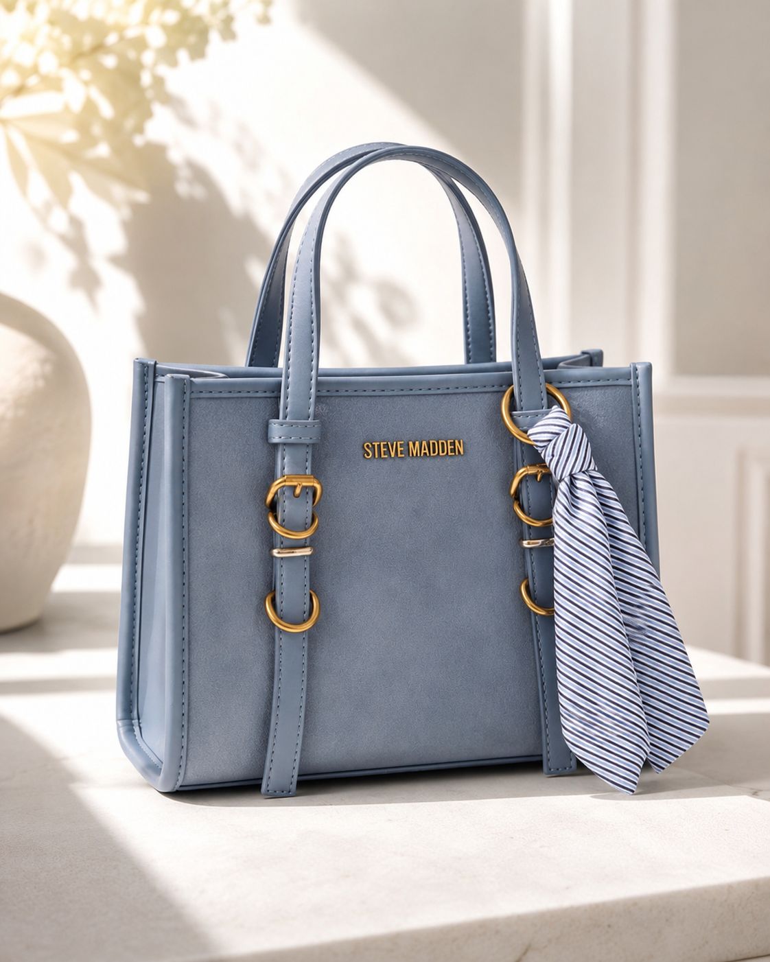 Steve Madden Bolso azul con pañuelo