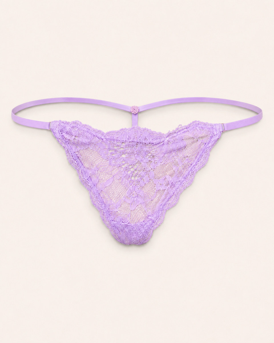Selección importada Panty de encaje lila