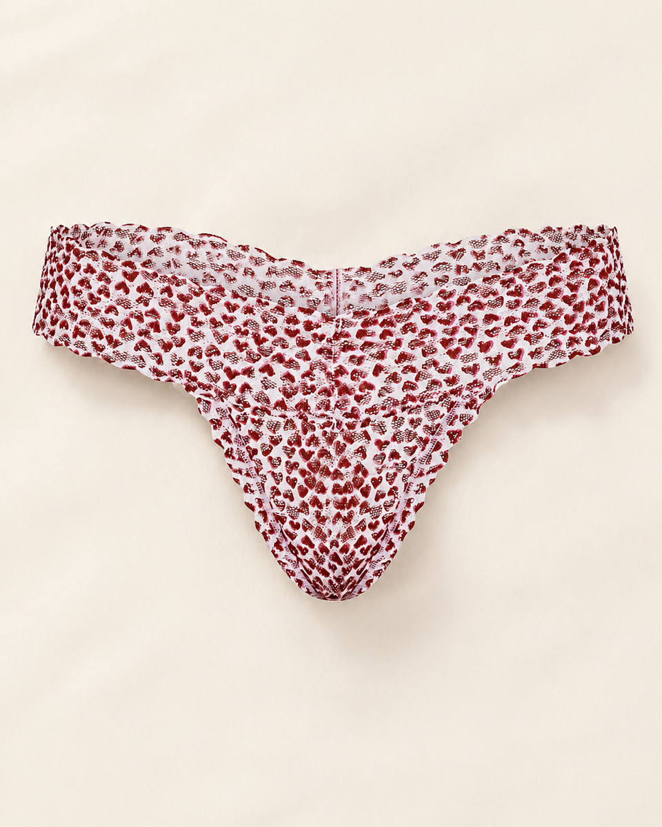 Victoria’s Secret The Lacie Lace Thong · White Hearts