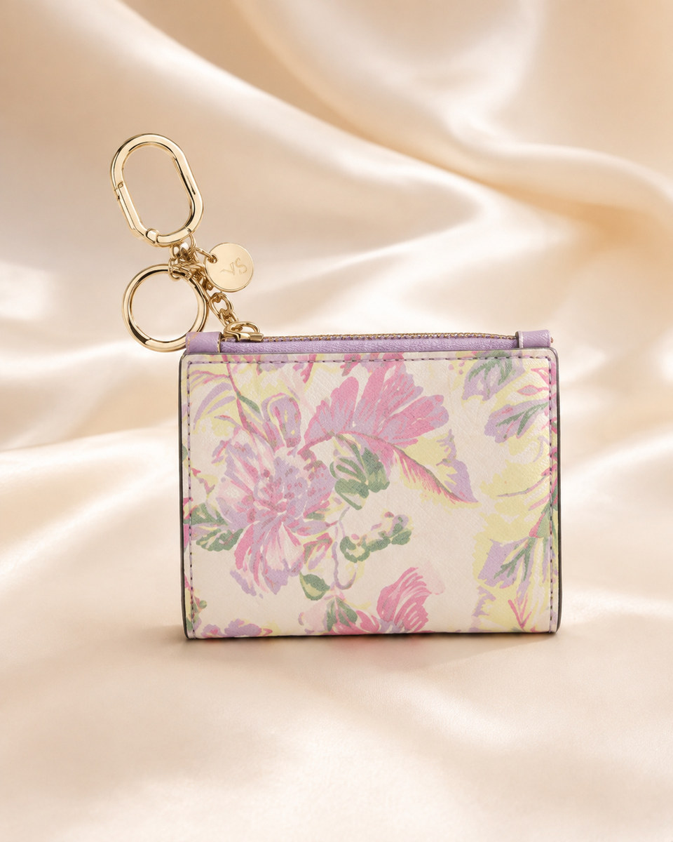 Victoria’s Secret Tarjetero floral con llavero