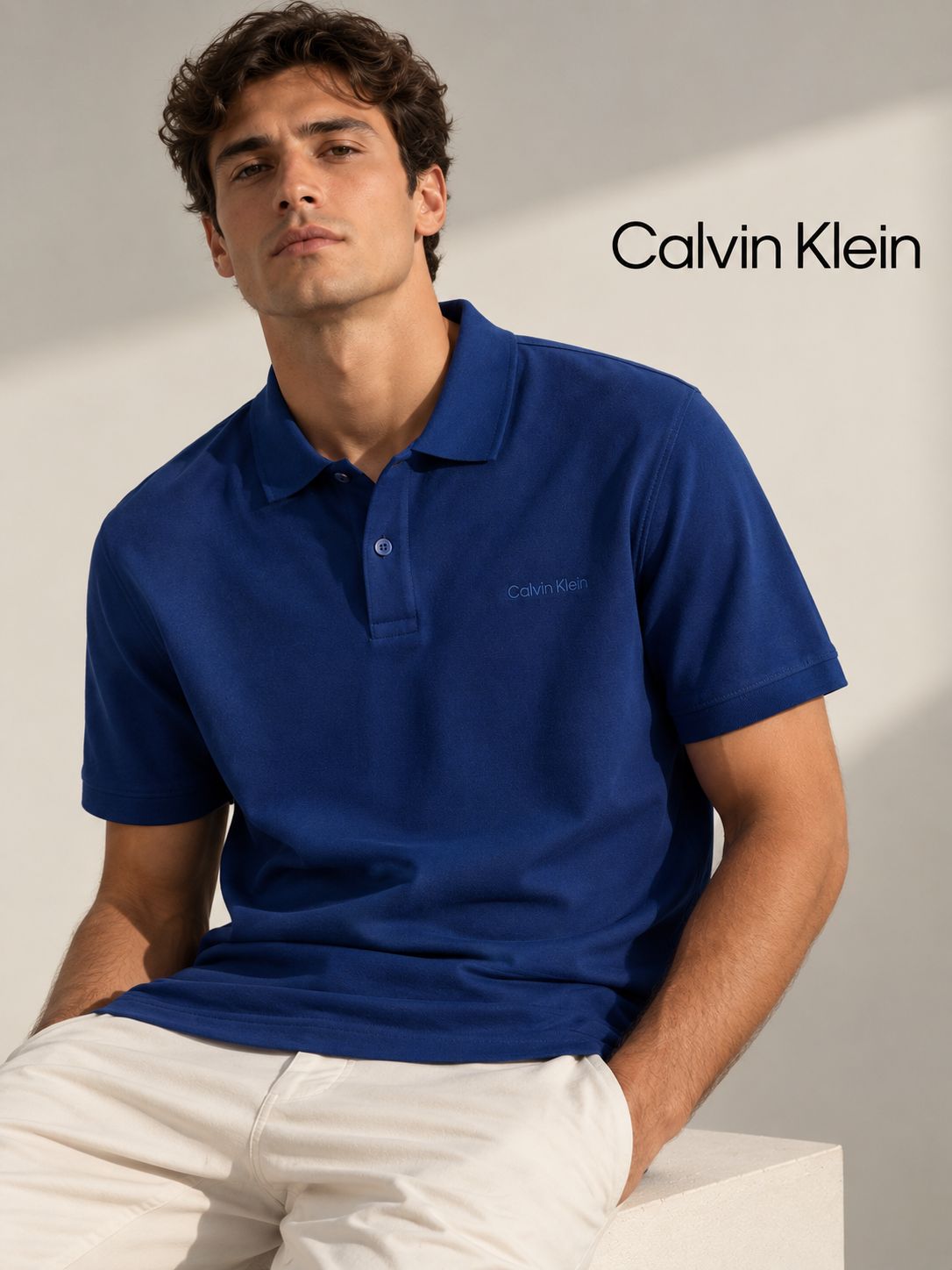 Calvin Klein Polo camisero azul