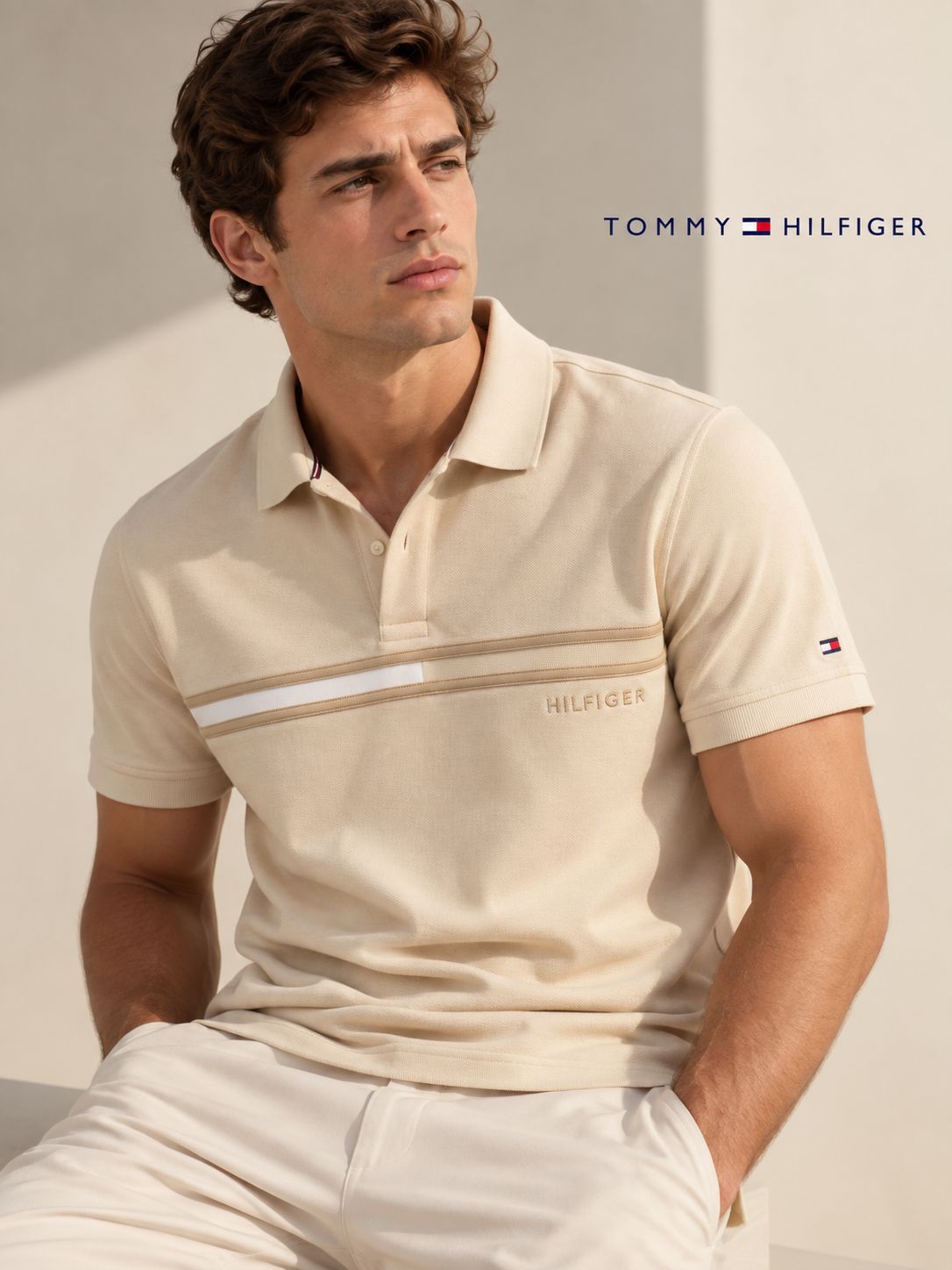 Tommy Hilfiger Polo camisero beige
