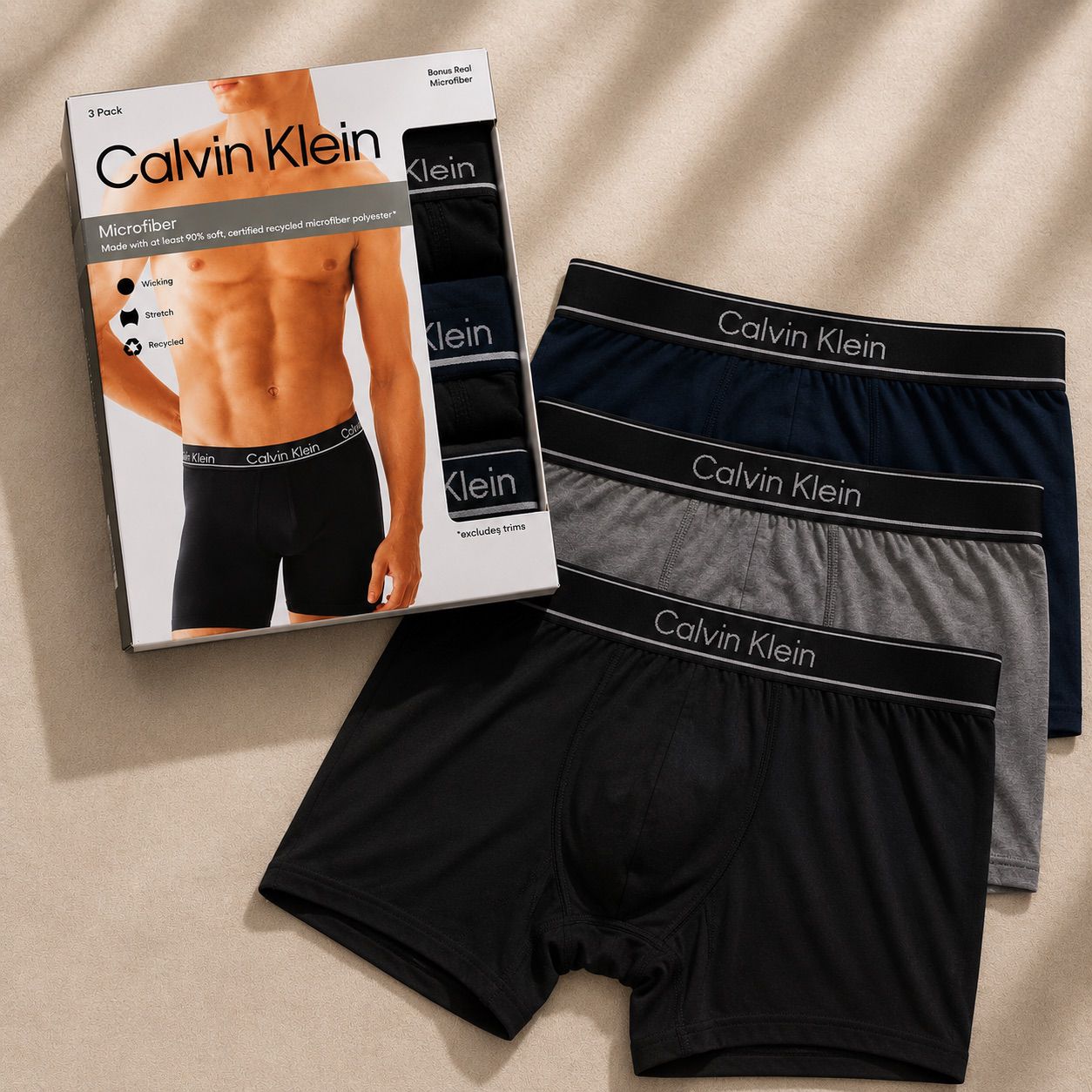 Calvin Klein Pack de 3 bóxeres de microfibra