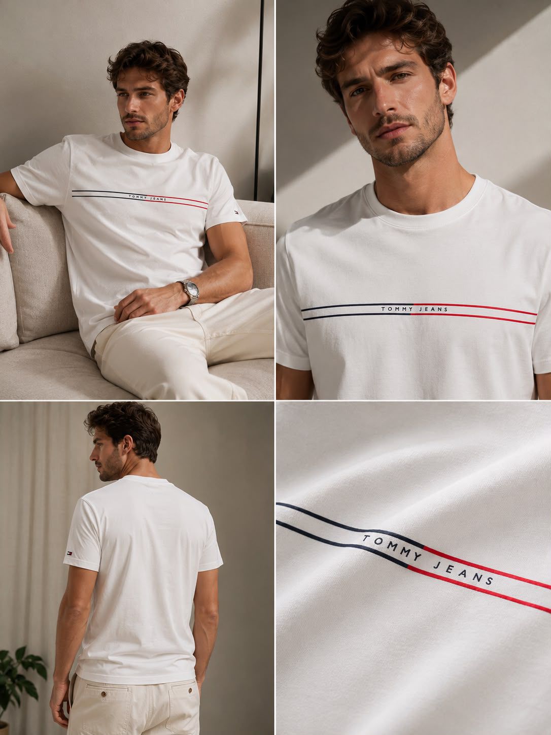 Tommy Hilfiger Camiseta blanca Tommy Jeans